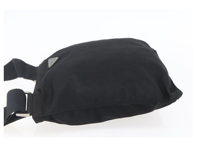 Borsa Messenger Piatta Prada Tessuto Media Nero - vista 3