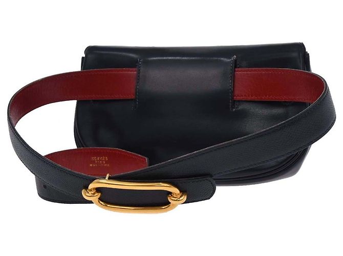 Borsa Kelly Moove in Swift di Hermès Blu navy - vista 2