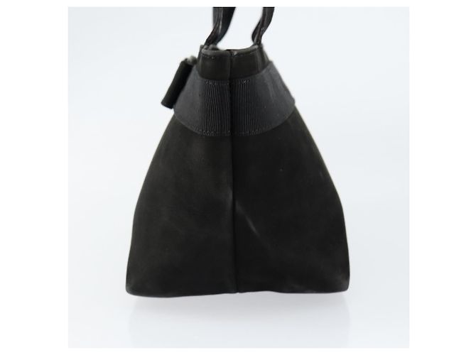 Borsa Vala in suede Salvatore Ferragamo Nero - vista 4