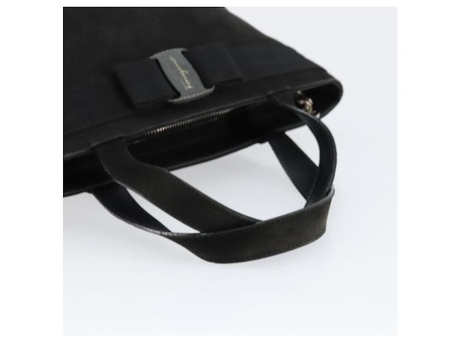 Borsa Vala in suede Salvatore Ferragamo Nero - vista 7