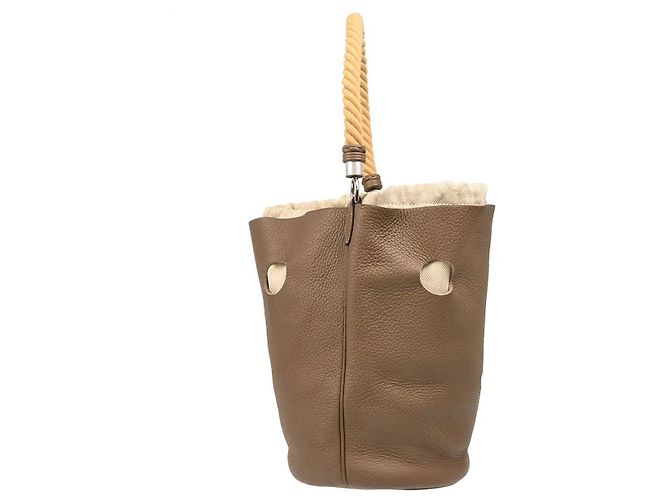 Hermès Borsa Mangeoire Clemence PM Hermes Marrone - vista 2