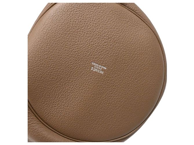 Hermès Borsa Mangeoire Clemence PM Hermes Marrone - vista 4