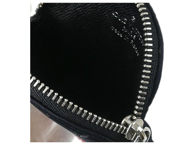Runder Münzbeutel Louis Vuitton Limitierte Auflage Monogramm Seide Schwarz - Ansicht 3