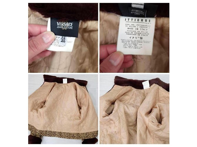 Versace Jeans Couture Chaqueta Versace con patrón de brocado Castaño Dorado - vista 8