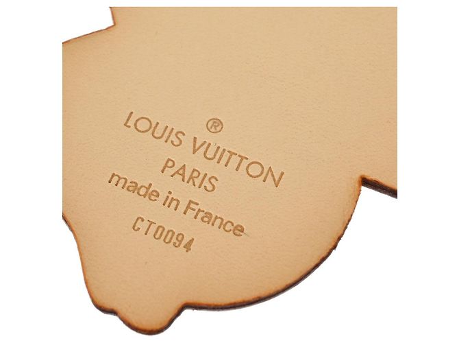 Charm e chaveiro Panda Murakami Louis Vuitton em couro Vachetta Bege - vista 4