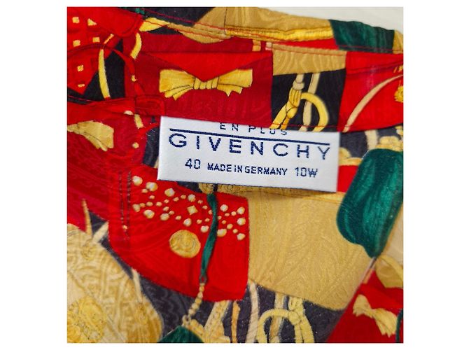 Camisa de seda roja Givenchy con patrón de bolsos Multicolor - vista 4