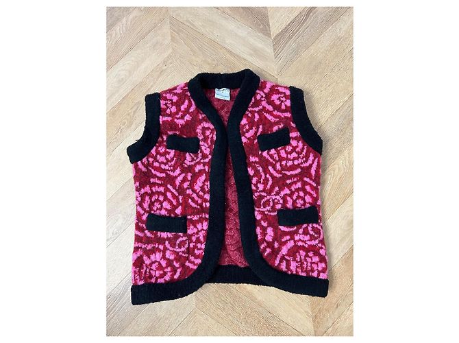 Chanel Ärmellose Weste Rosa Wolle Kaschmir 40 Pink - Ansicht 3