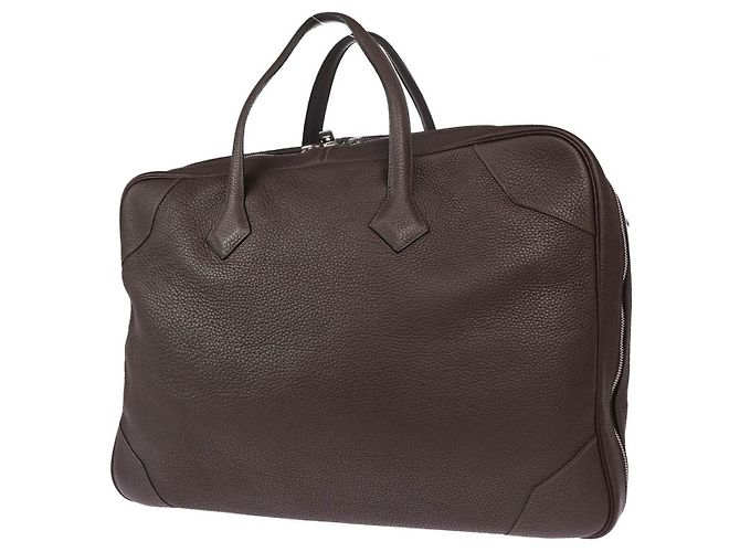Borsa da viaggio Hermès Victoria II Clemence 50 Marrone - vista 2