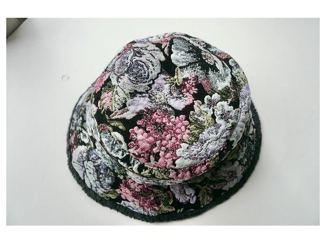 MAISON MICHEL Winterhut Jacquart Blumen neu superb TL Mehrfarben - Ansicht 6