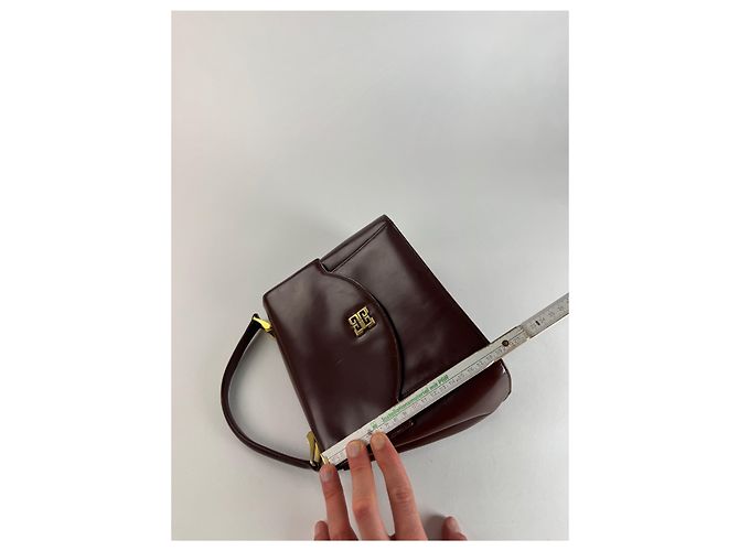 Vintage Givenchy Lederhandtasche braun - Ansicht 10