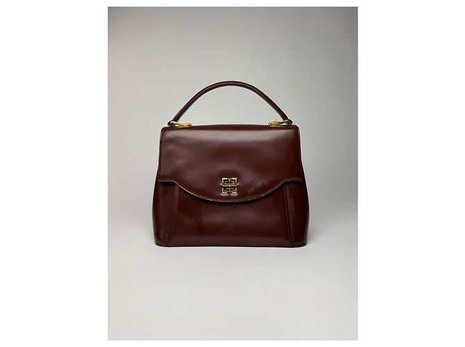 Vintage Givenchy Lederhandtasche braun - Ansicht 12