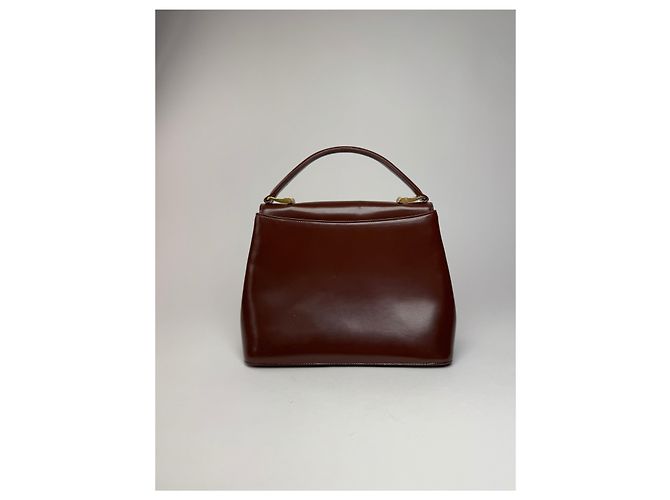 Vintage Givenchy Lederhandtasche braun - Ansicht 13