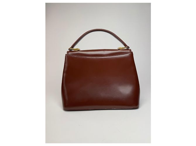 Vintage Givenchy Lederhandtasche braun - Ansicht 2