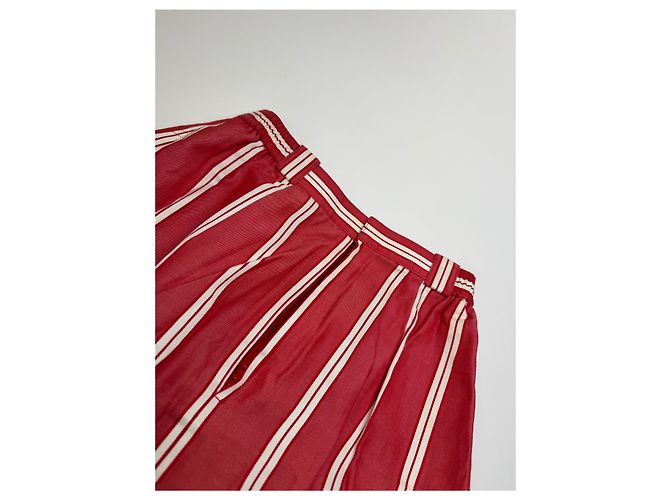 Falda Vintage Dior Rayas Rojas y Blancas 36/S - vista 11