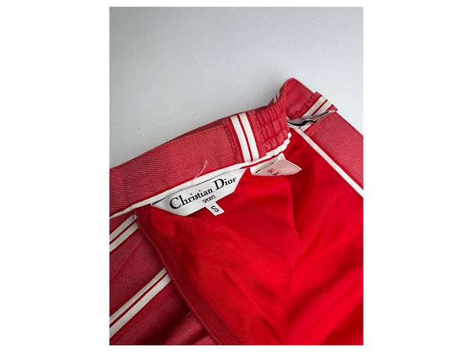 Falda Vintage Dior Rayas Rojas y Blancas 36/S - vista 13