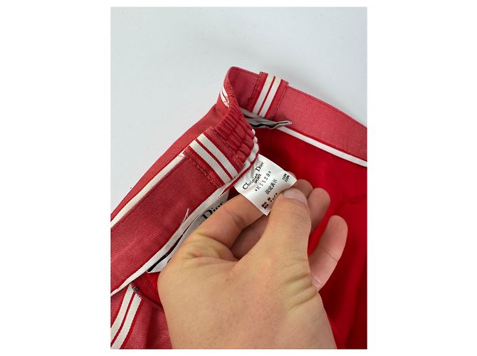 Falda Vintage Dior Rayas Rojas y Blancas 36/S - vista 14