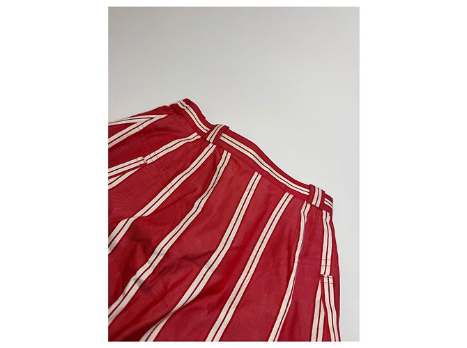 Falda Vintage Dior Rayas Rojas y Blancas 36/S - vista 5