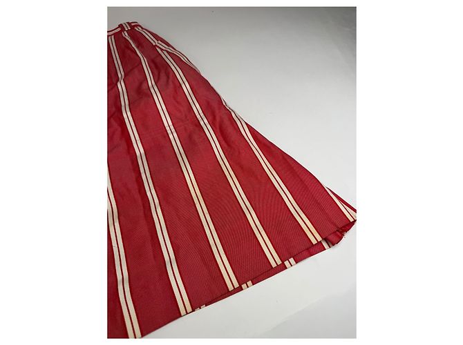 Falda Vintage Dior Rayas Rojas y Blancas 36/S - vista 7