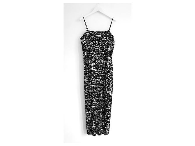 Tibi Scintilla Jersey Slip Kleid Schwarz Silber - Ansicht 2
