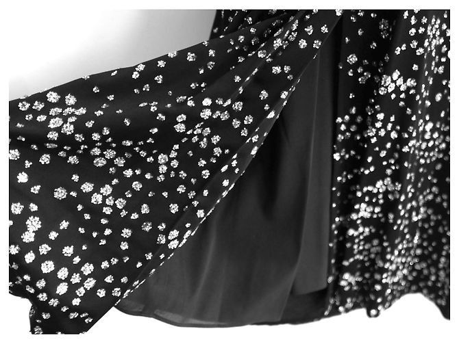 Tibi Scintilla Jersey Slip Kleid Schwarz Silber - Ansicht 8