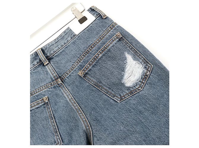 Autre Marque Jeans Distressed SJYP - Etichetta Coreana Cult Blu - vista 5