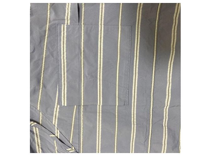 Autre Marque TOGA PULLA Memory Taft-Streifenbluse Blau - Ansicht 3