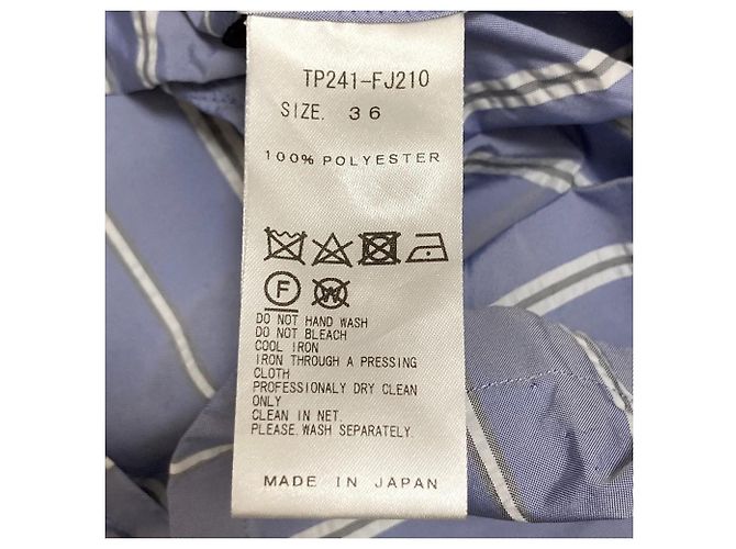 Autre Marque TOGA PULLA Memory Taft-Streifenbluse Blau - Ansicht 5