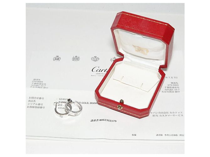 Orecchini in oro bianco Au750 con diamanti Cartier LOVE Argento - vista 3