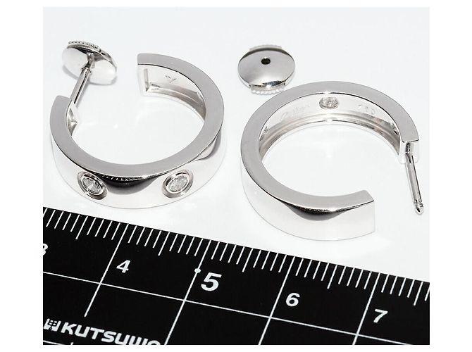 Orecchini in oro bianco Au750 con diamanti Cartier LOVE Argento - vista 4