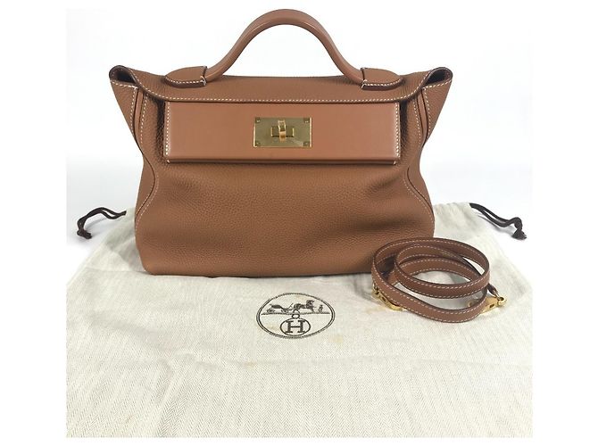 Borsa a mano in pelle Togo di Hermès D'oro - vista 15