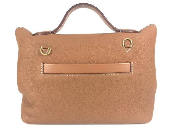 Borsa a mano in pelle Togo di Hermès D'oro - vista 2