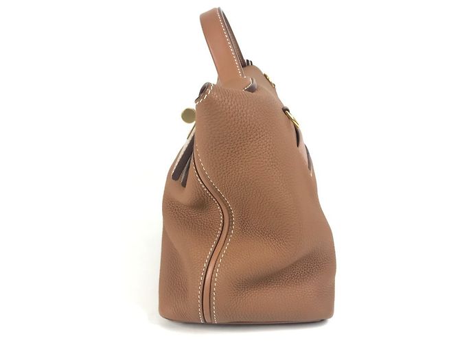 Borsa a mano in pelle Togo di Hermès D'oro - vista 4