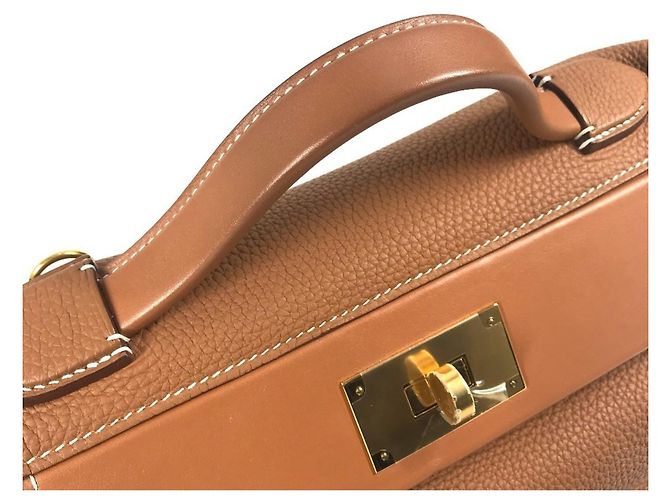 Borsa a mano in pelle Togo di Hermès D'oro - vista 7