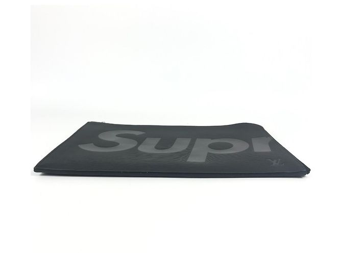 Pochette Jour GM in pelle Epi Louis Vuitton Supreme Nero - vista 14