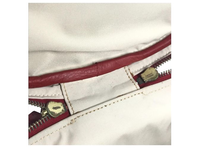 Hermès HERMES Zwei-Farben Intercity Schminktasche Rot Mehrfarben Beige - Ansicht 13