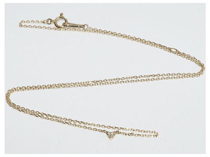 Autre Marque agete K10YG Diamond Pendant Necklace Golden - view 3
