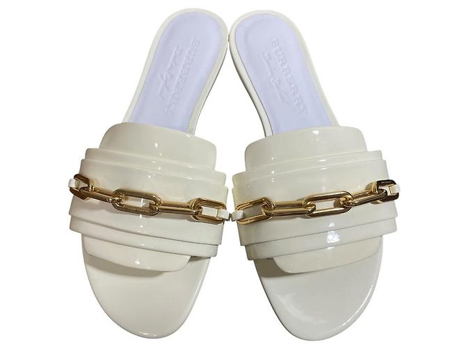 Burberry Lackleder-Mules Roh - Ansicht 3