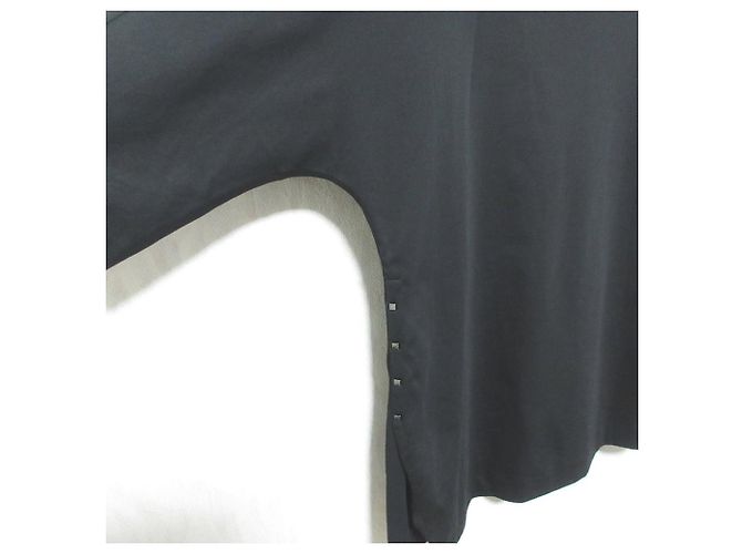 Autre Marque BASILE28 Compact Smooth Asymmetrical Half Sleeve Pullover Black - view 3