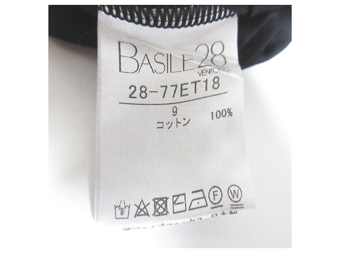 Autre Marque BASILE28 Compact Smooth Asymmetrical Half Sleeve Pullover Black - view 5