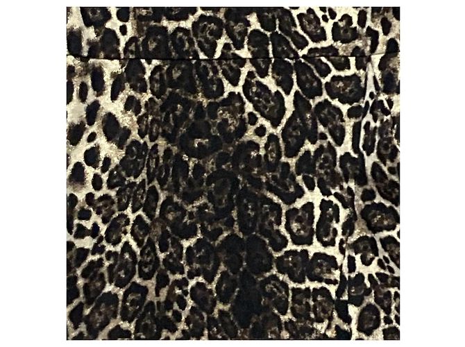 Autre Marque abito svasato leopardato alice+olivia Marrone Nero D'oro - vista 3