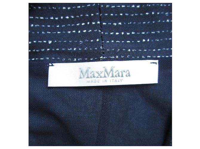 Max Mara Wickelkleid Stretchkleid Blau Marineblau - Ansicht 6