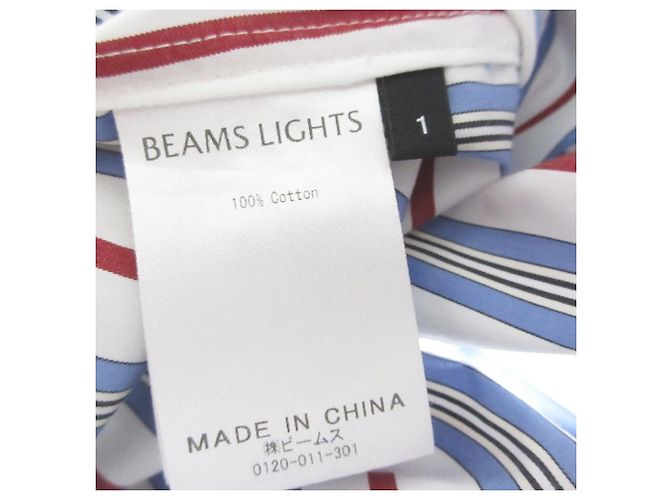 Autre Marque Thomas Mason Streifenhemd BEAMS LIGHTS Weiß - Ansicht 6