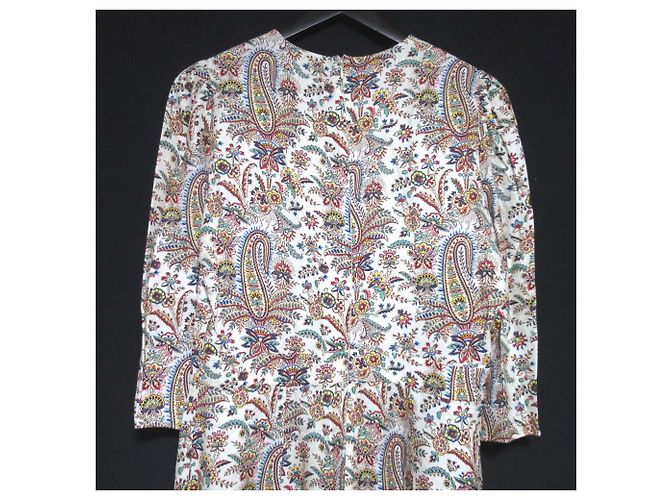 Autre Marque Etro Paisley Rayon Kleid Beige Roh - Ansicht 4