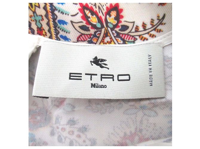 Autre Marque Etro Paisley Rayon Kleid Beige Roh - Ansicht 7