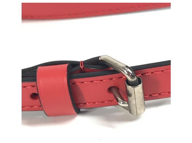 Pochette in pelle Epi Louis Vuitton Bianco Rosso - vista 10
