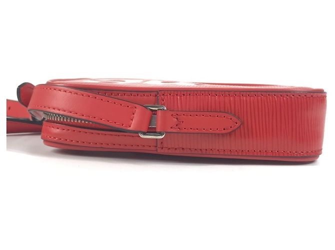 Pochette in pelle Epi Louis Vuitton Bianco Rosso - vista 4
