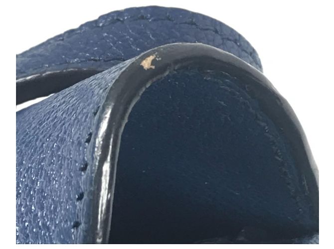 Bolsa de aba octogonal H Logo da Hermès em azul - vista 11
