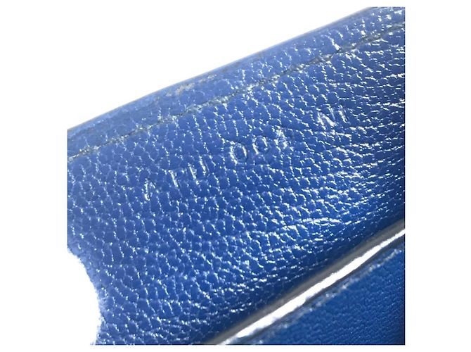 Bolsa de aba octogonal H Logo da Hermès em azul - vista 2