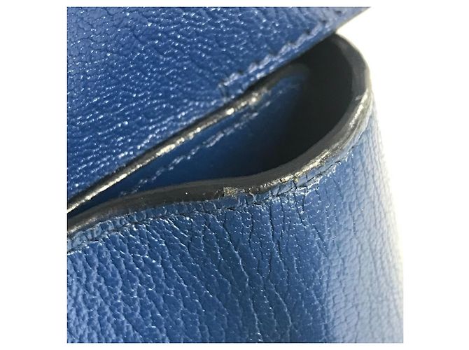 Bolsa de aba octogonal H Logo da Hermès em azul - vista 4