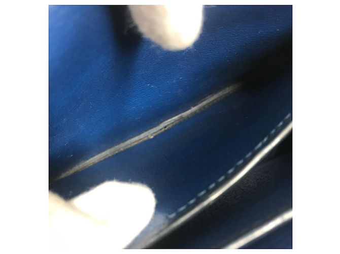 Bolsa de aba octogonal H Logo da Hermès em azul - vista 7